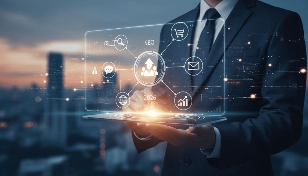 Tela exibindo métricas de campanhas de divulgação de marketing digital com gráficos subindo