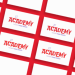 Logotipo para English AT Academy – Inspiração na Bandeira dos EUA