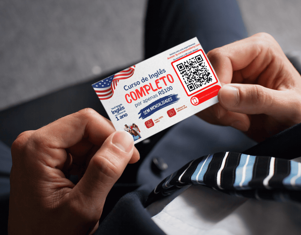 cartão de visita english at academy